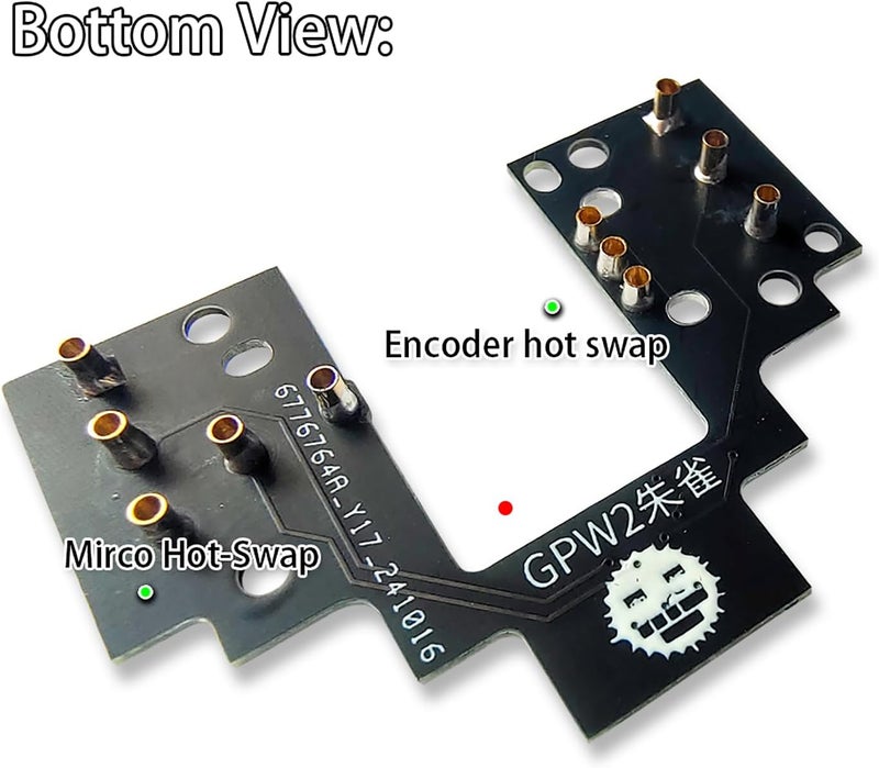 Hokeyio Hot-Swap Micro Switch PCB Kit for Logitech G Pro X Superlight 2 Lightspeed GPW4 Mice – ENIG Gold Pads, 6-Claw Clamps | Fix Double-Click & Customize Clicks - Image 5